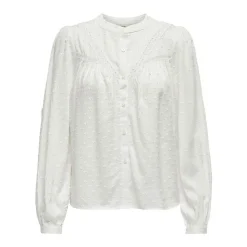JDY Chemise he manches longues dentelle Femme BLANC Outlet