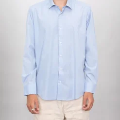 BILL TORNADE Chemise ciel texturée coton Homme BLEU Sale