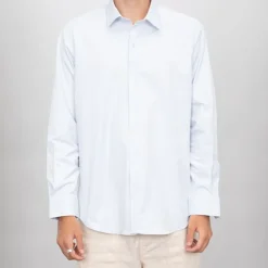 BILL TORNADE Chemise bleue clair classique coton Homme BLEU CLAIR Discount