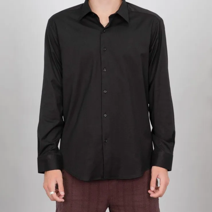 BILL TORNADE Chemise classique coton à enfiler Homme NOIR Online