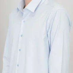 BILL TORNADE Chemise classique coton à enfiler Homme BLEU CLAIR Clearance