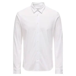 ONLY AND SONS Chemise classique robin coton slim fit Homme BLANC Sale