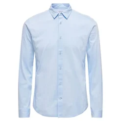 ONLY AND SONS Chemise classique robin coton slim fit Homme BLEU CLAIR Online