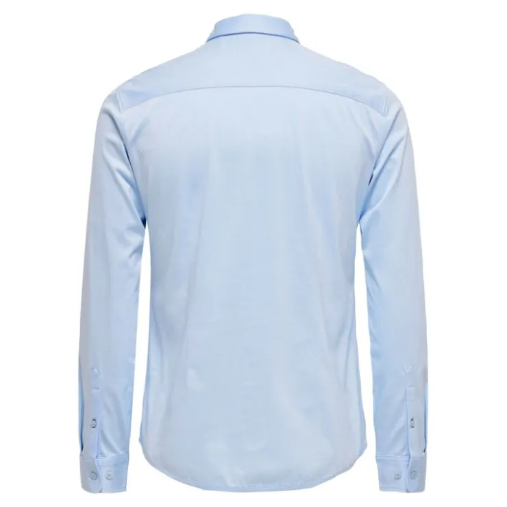 ONLY AND SONS Chemise classique robin coton slim fit Homme BLEU CLAIR Online