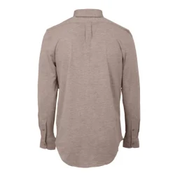 BILL TORNADE Chemise classique tissu chiné en coton Homme BEIGE