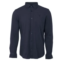 BILL TORNADE Chemise classique tissu chiné en coton Homme BLEU FONCE Clearance