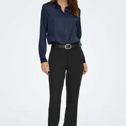 JDY Chemise col à sequins fifi effet satiné regular Femme BLEU FONCE Clearance