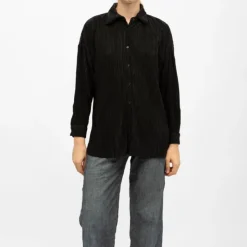 DEELUXE 74 Chemise côtelé velours avec boutons clodette black Femme NOIR Best