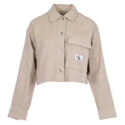 CALVIN KLEIN Chemise denim crop Femme BEIGE Outlet