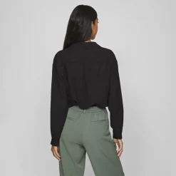 VILA Chemise Domira col v black beauty Femme NOIR