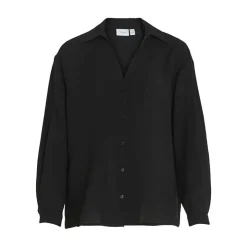 VILA Chemise Domira col v black beauty Femme NOIR