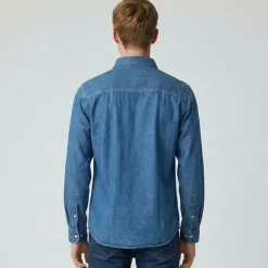 BILL TORNADE Chemise en jeans bill0100 Homme BLEU Clearance