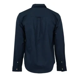 DEELUXE 74 Chemise en lin coton couleur unie Homme BLEU FONCE Sale