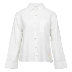 DEELUXE 74 Chemise en lin orana avec coeur brodé jaune Femme BLANC ECRU Hot