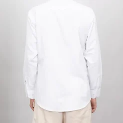 BILL TORNADE Chemise estivale coton col mao Homme BLANC