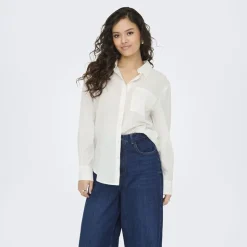 JDY Chemise fluide Kimie regular coton Femme BLANC Discount