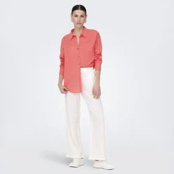 JDY Chemise fluide Kimie regular coton Femme ORANGE Sale