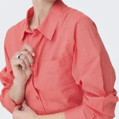 JDY Chemise fluide Kimie regular coton Femme ORANGE Sale