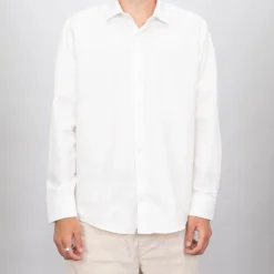 BILL TORNADE Chemise habillée cassé coton Homme BLANC Online