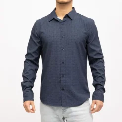 DEELUXE 74 Chemise holden à motif Homme BLEU FONCE Discount