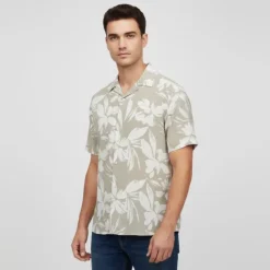 JACK & JONES Chemise jeff crockery légère imprimé fleurs Homme BEIGE Sale