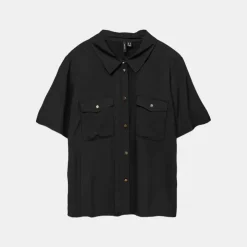 VERO MODA Chemise légère easy e à poches Femme NOIR Discount