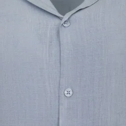 PANAME BROTHERS Chemise manches courtes lin mélangé Homme BLEU CIEL Best