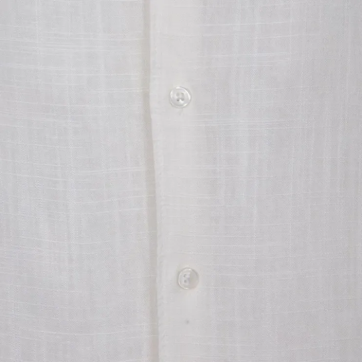 PANAME BROTHERS Chemise manches longues lin mélangé Homme BLANC ECRU Outlet