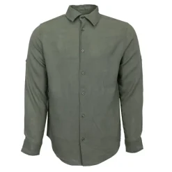 PANAME BROTHERS Chemise manches longues lin mélangé Homme KAKI Best