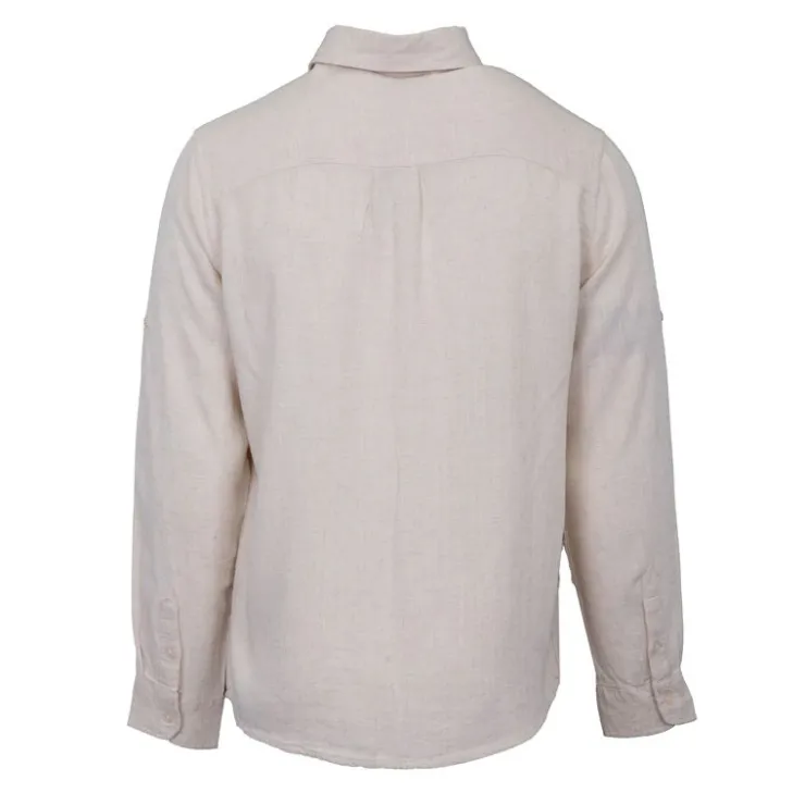 PANAME BROTHERS Chemise manches longues lin mélangé Homme BEIGE Sale