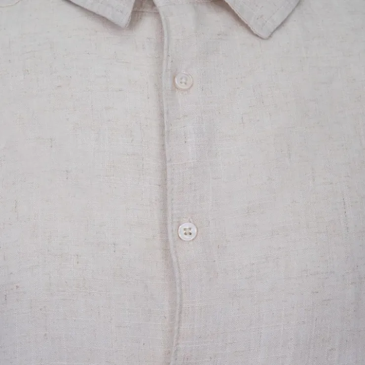 PANAME BROTHERS Chemise manches longues lin mélangé Homme BEIGE Sale