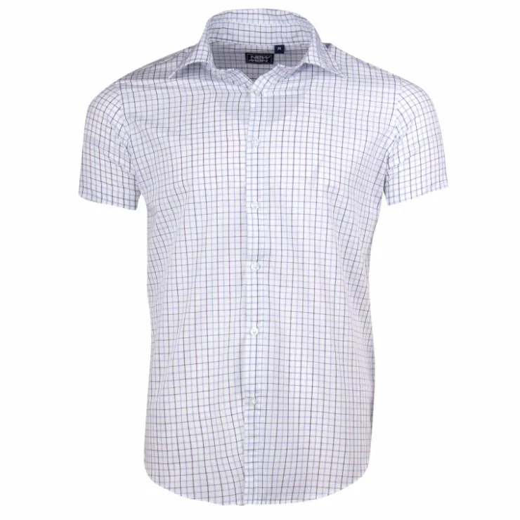 NEW MAN Chemise mc nmhs3631.f68 Homme BLANC Discount