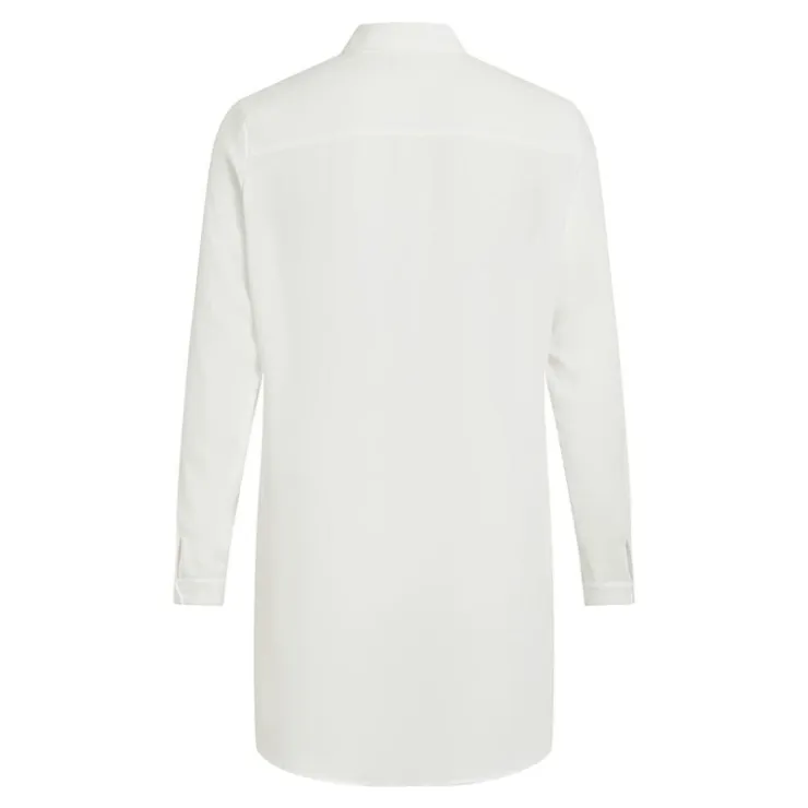 VILA Chemise mi longue Lucy snow white Femme BLANC New