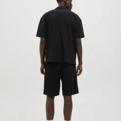 JACK & JONES Chemise sergé manches courtes interlude Homme NOIR Hot