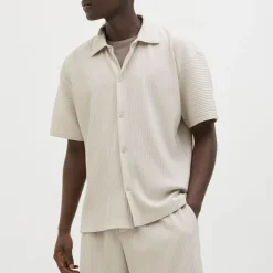 JACK & JONES Chemise sergé manches courtes interlude Homme BEIGE Online