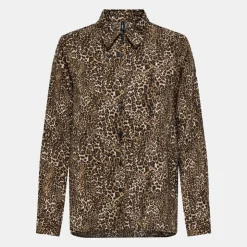 ONLY Chemise sierra imprimé léopard regular Femme MARRON Clearance