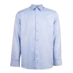 BILL TORNADE Chemise unie col 15 regular fit Homme BLEU CIEL Outlet