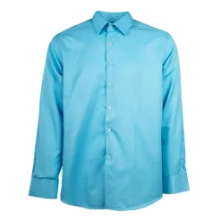 BILL TORNADE Chemise unie col 15 regular fit Homme TURQUOISE Discount