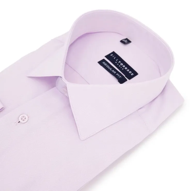 BILL TORNADE Chemise unie col 15 regular fit Homme ROSE CLAIR