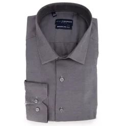 BILL TORNADE Chemise unie col 37 regular fit Homme GRIS FONCE Discount