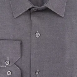 BILL TORNADE Chemise unie col 37 regular fit Homme GRIS FONCE Discount