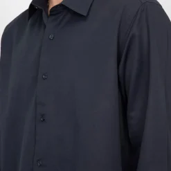 BILL TORNADE Chemise unie coton classique Homme BLEU FONCE Hot