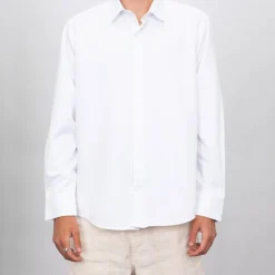 BILL TORNADE Chemise unie coton classique Homme BLANC Sale