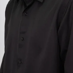 BILL TORNADE Chemise unie coton classique Homme NOIR Online