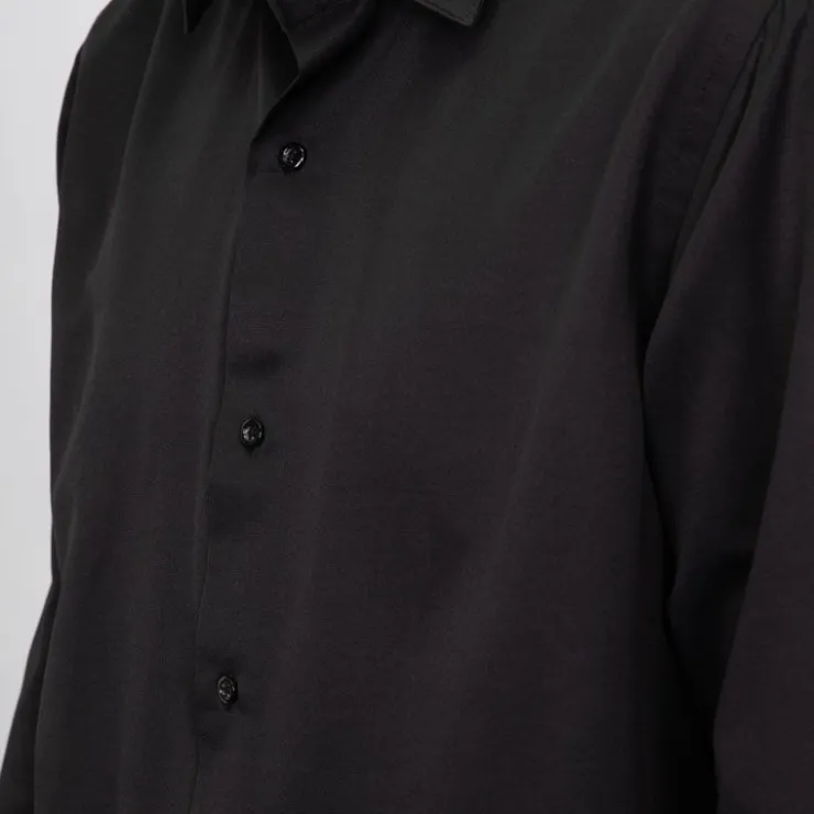 BILL TORNADE Chemise unie coton classique Homme NOIR Online