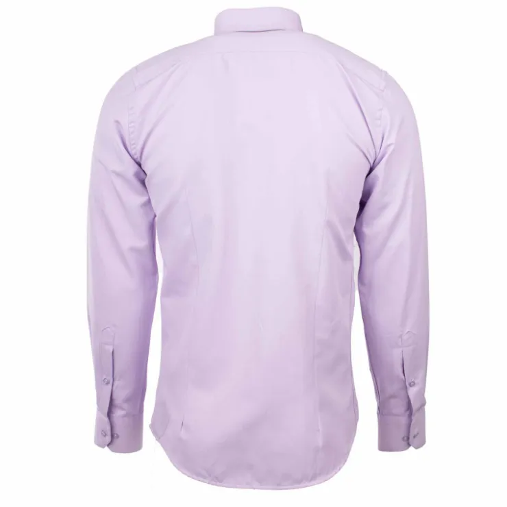 BILL TORNADE Chemise unie manches longues regular Homme VIOLET CLAIR Sale