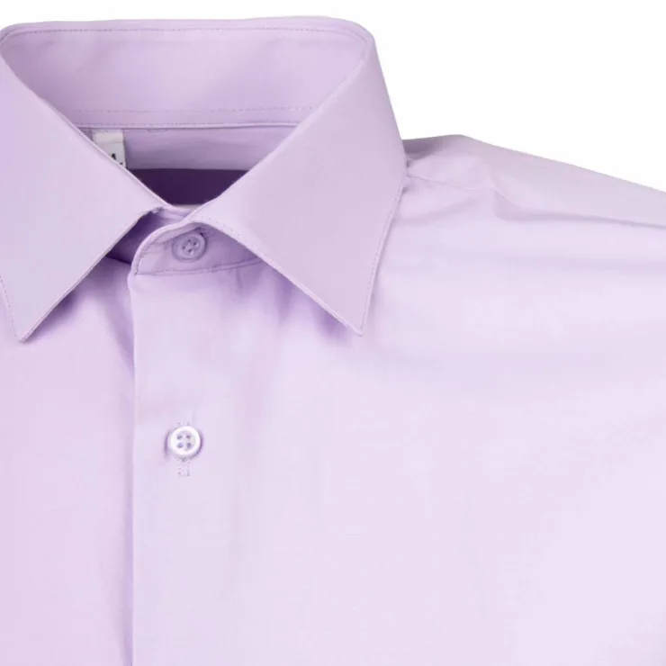 BILL TORNADE Chemise unie manches longues regular Homme VIOLET CLAIR Sale