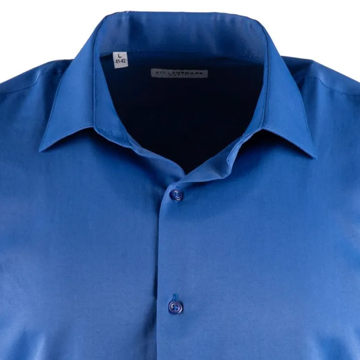 BILL TORNADE Chemise unie manches longues regular Homme BLEU ROI Best