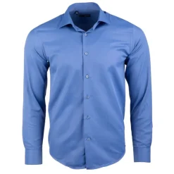 BILL TORNADE Chemise unie manches longues regular Homme BLEU Online