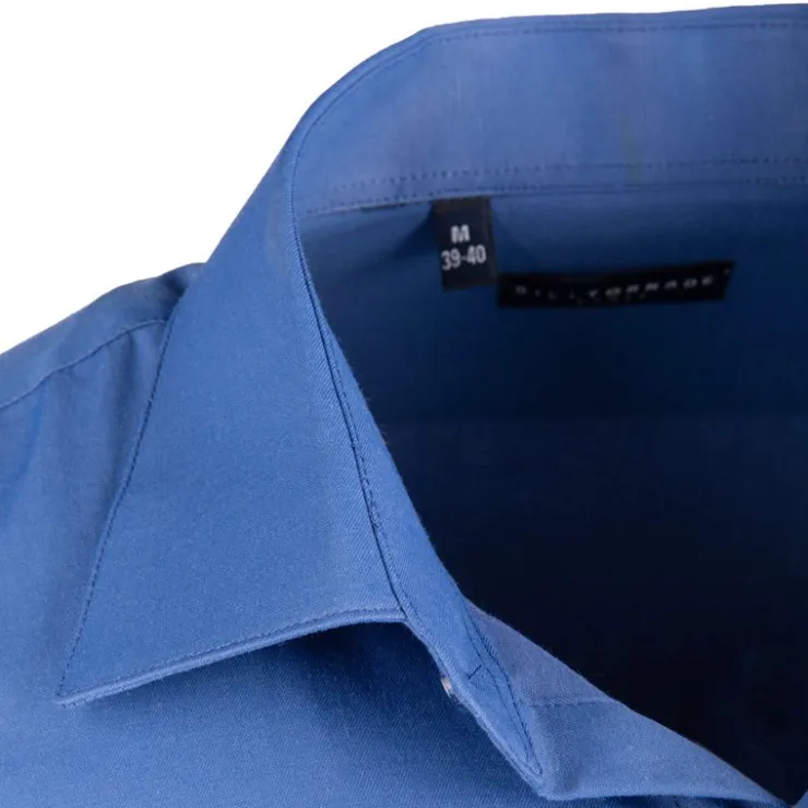 BILL TORNADE Chemise unie manches longues regular Homme BLEU Online